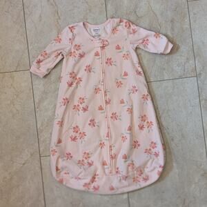 Carter's Girls Floral Pink Fleece Sleep Sack - 3-6 Months